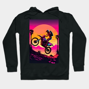 Cyber Future Dirt Bike With Neon Colors Hoodie